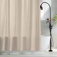 thumbnail image 3 of Shower Curtains for Bathroom-60"x72",Solid Pure Cyan Champagne Waterproof Bath Curtain Grommet Shower Curtain Set with Hooks, 3 of 9