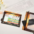 thumbnail image 4 of Duck on Water with Sunset 2 Pack Pencil Pouch for 3 Ring Binder Smooth Zipper Folders with Pockets Clear Window Pencil Case, 4 of 6