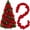 Red, variant on Satmonnus Burgundy Velvet Ball Christmas Garland Set of 2, 6FT Flocked Shatterproof Holiday Ornament Cluster Garland for Christmas Tree Mantel Staircase Party Decor