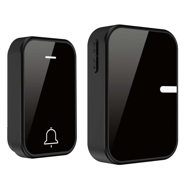 Wireless Doorbell with Battery, Mini Doorbell 150M Waterproof Electronic Chime Kit, 38 Melodies at 4 Volume Levels for Home, Office, Hotel, etc