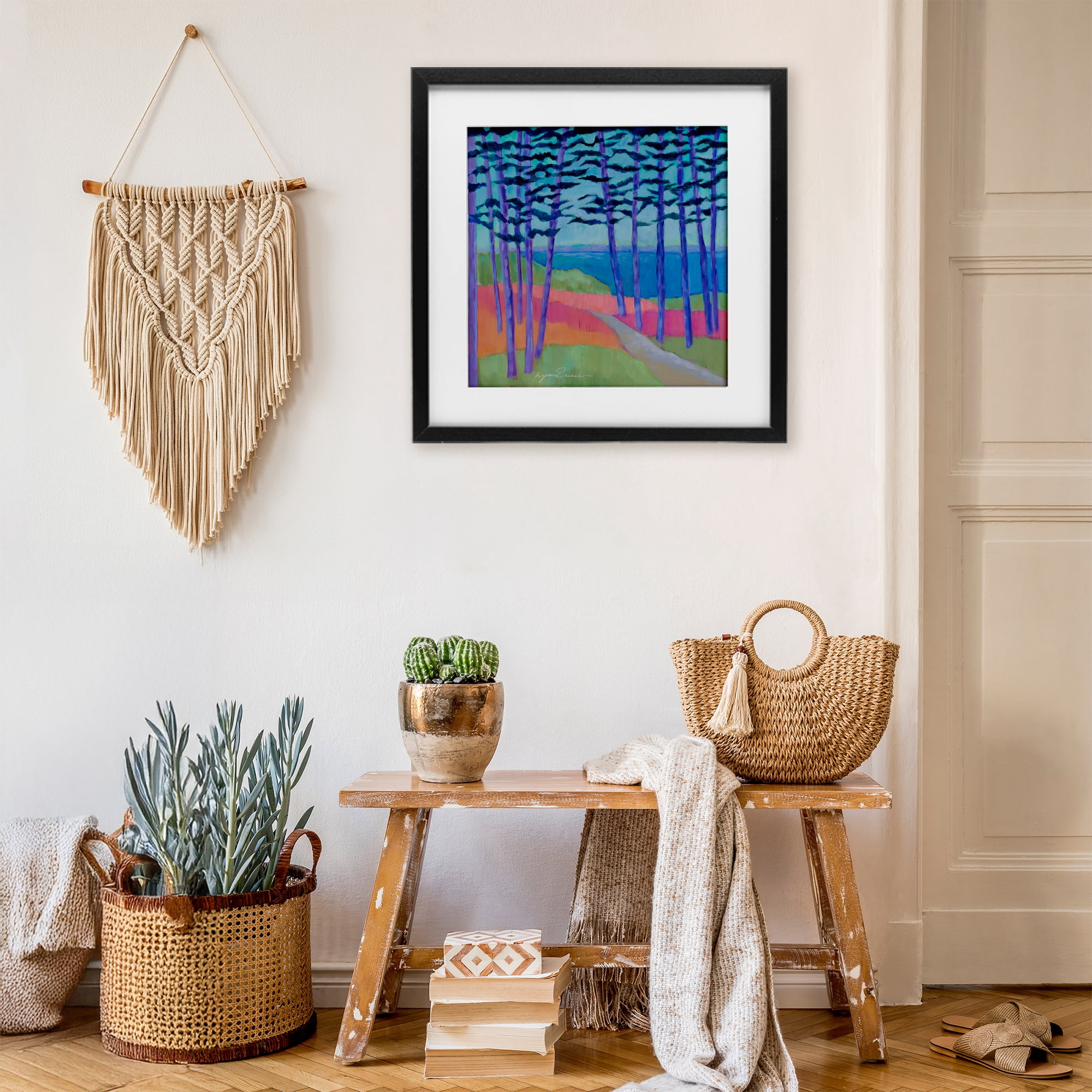 Stupell Industries Razzle Dazzle Forest Scene Black Framed Print Under Glass, design by Lynn Ericson Fine Art