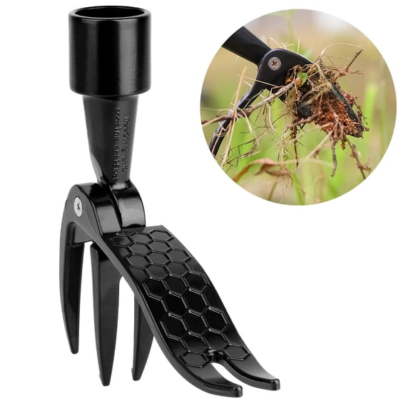 Weed Puller Tool Head Replacement, TSV 4 Claws Steel Weeding Puller Remover Tool Stand Up Heavy Duty for Yard Garden, Easily Remove Weeds (No Handle)