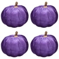 thumbnail image 2 of Clearance Under $4 Artificial Pumpkin Ornament, Soft Flocked Plush Pumpkin, Fall Thanksgiving Table Decor, 2 of 5