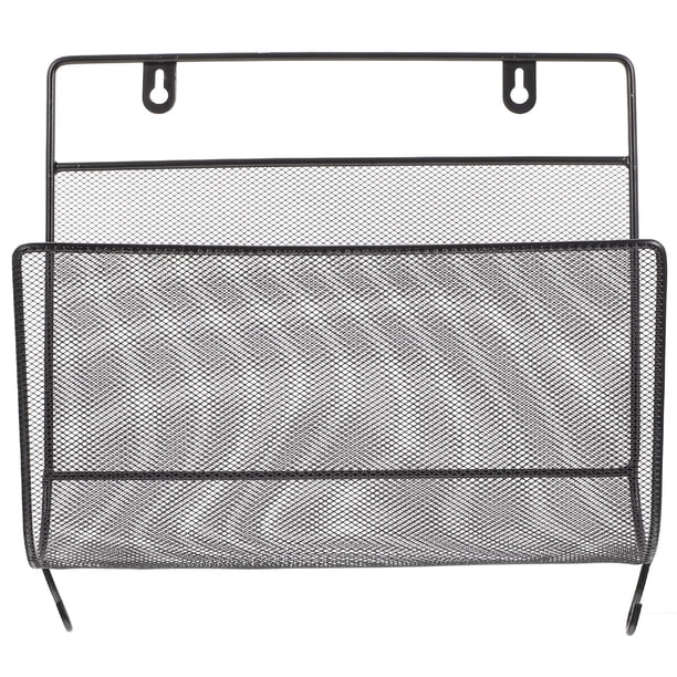 Organizador de archivos de pared colgante Carpeta de archivos de montaje en pared Estante de almacenamiento de hierro para libros