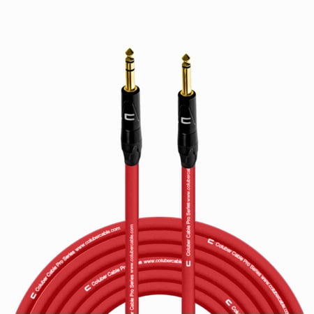 Coluber Cable 1/4" TRS Male to 1/4" TS Male Pro 3-Pin Microphone Connector