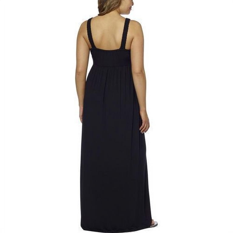 Design History Women's V Neck Maxi Dress w/ Braided Straps - Walmart.com
