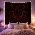 thumbnail image 2 of Detailed Raven Atop an Ornate Crescent with Stars, Moody Gothic for Dark Art Lovers, Raven Moon Wall Art, Halloween Gift, Tapestry Wall Hanging for Bedroom and Study Room, 2 of 7