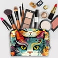 thumbnail image 3 of Cat Waterproof Cosmetic Travel Pouch Bag Makeup Organizer Small Lightweight Large Capacity Printed Design for Ladies and Girls, 3 of 6