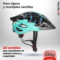 thumbnail image 2 of Casco bicicleta ciclista talla M azul con luz, 2 of 10