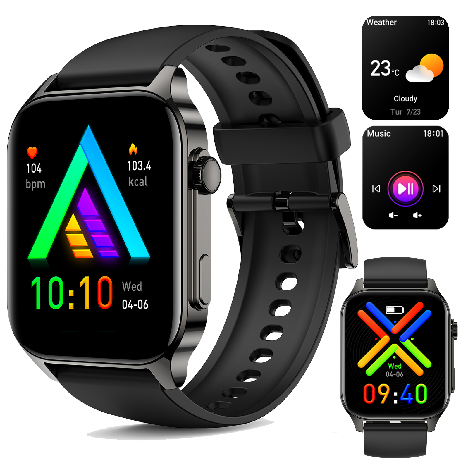SOUYIE 2026 Smart Watch for Women,IP68 Waterproof Fitness Tracker, 1.91"HD Touchscreen Smartwatch for Men with Answer/Make Calls, Multiple Sports Modes Smartwatches for Android iOS iPhone