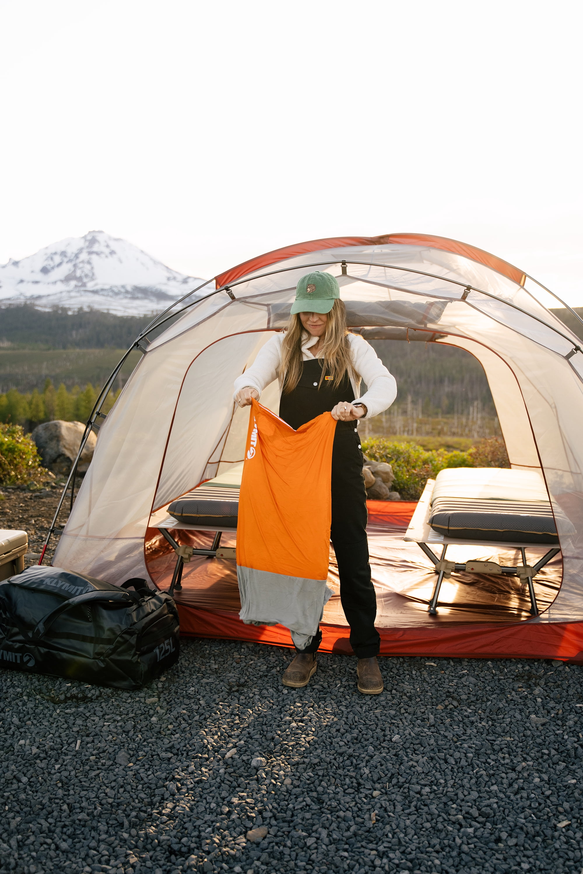 Klymit Drift Camp Large Outdoor Pillow, 23x16x6.5in, Orange
