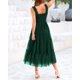 thumbnail image 3 of Vestido BTFBM para mujer de verano 2025, sin mangas, cuello cuadrado, midi, 3 of 6