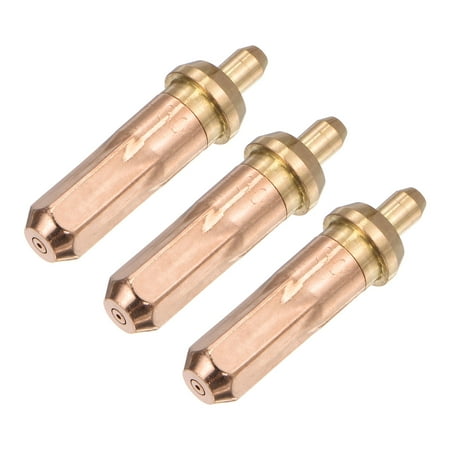 

Uxcell 3Pcs Red Copper Brass Round Shape Cutting Tip 0.9mm Dia 52mm Length 30#2