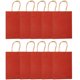 thumbnail image 1 of Bolsa de papel Kraft portátil para fiesta, 10 Uds., bolsa de regalo de embalaje de compras Simple con asa, 15x8x21cm, color rojo, 1 of 10