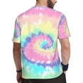 thumbnail image 4 of Tie Dye T Shirt Men Colorful Print Retro Gym T-Shirts Breathable Beach Novelty Tee Shirt, 4 of 5