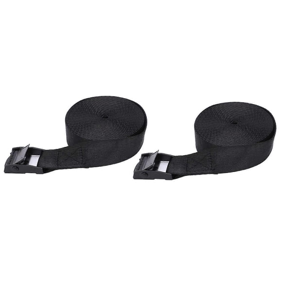 2pcs Tie Down Strap Black Zinc Alloy Press Buckle Bandage 25mm Binding Tightening Rope