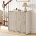 thumbnail image 5 of LKTART Storage Sideboard Credenza Cabinet Mid Century Modern 2-Door Adjustable Shelf 31.5 Inch Rock Gray, 5 of 9