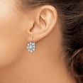 thumbnail image 3 of Auriga Fine Jewelry 925 Sterling Silver Rhodium-plated CZ Snowflake Dangle Earrings for Women, 3 of 6