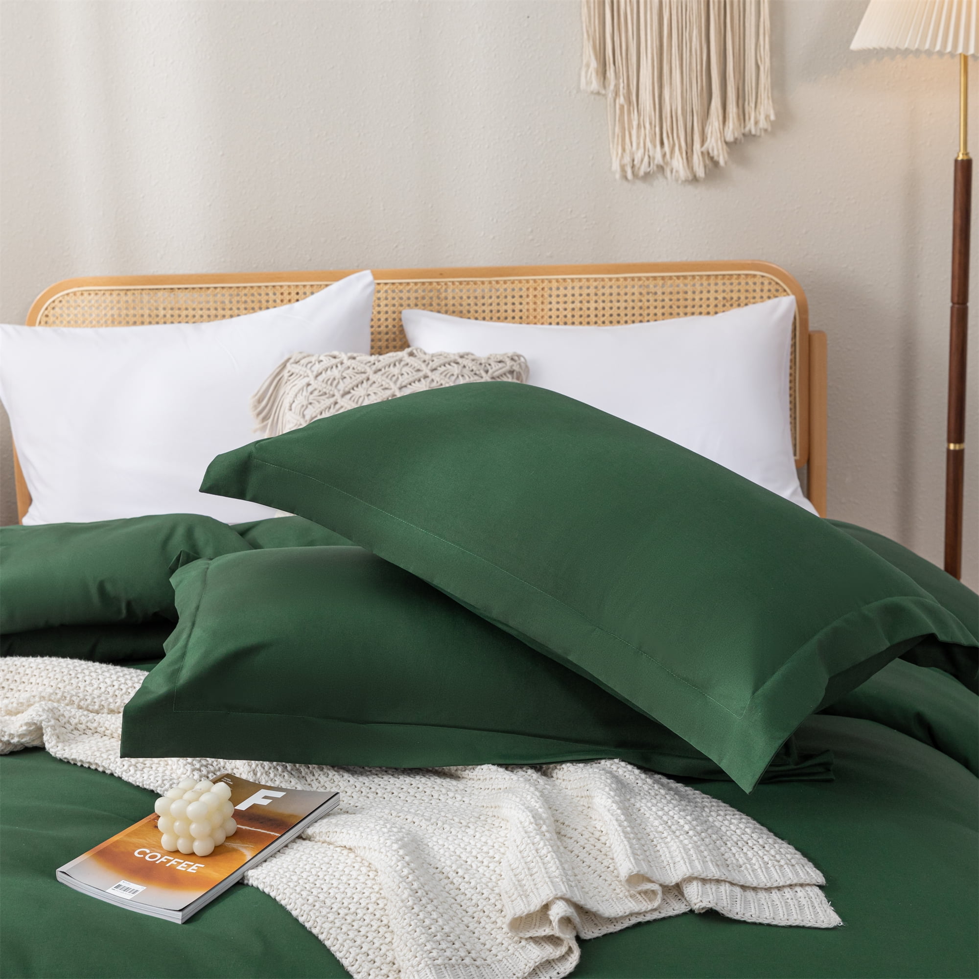 SPRINDAY Queen Comforter Set For Adult, 3 Piece Emerald Green Comforter Sets & Bedding For All Season