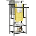 thumbnail image 1 of Towel Racks for Bathroom Metal Towel Rack Standing with Storage Shelf Bathroom Accessories Bath Towel Holder Next to Tub or Shower &Silver ( ), 1 of 8