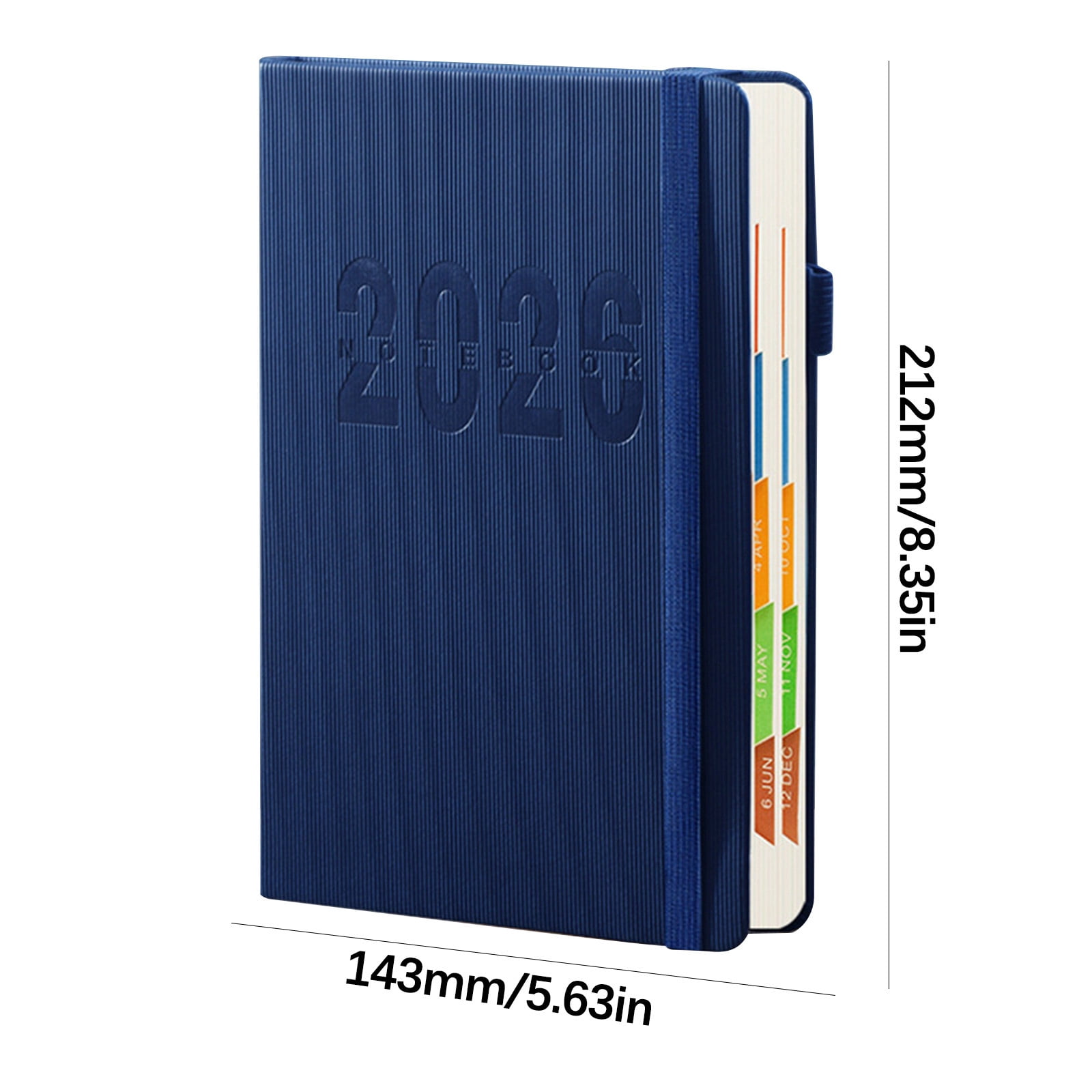 Tuvgenk A5 Subject Notebook Blue Journal Durable 2026 Planner Travel Diary