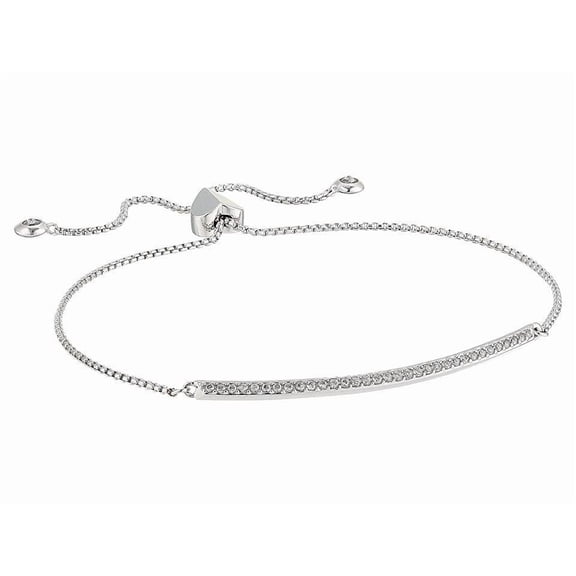 Kate Spade Raise The Bar Pave Silver One Size Bracelet WBRUH562911