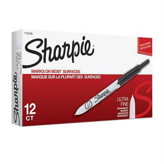 Sharpie Retractable Permanent Marker, Extra-Fine Needle Tip, Black(SAN1735790)