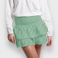 thumbnail image 2 of Bibifish Womens Skirts Striped Printed Ruffled Tiered Skirts Elastic High Waist Lightweight Lovely Retro Style Mini Skirts, 2 of 7