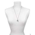 thumbnail image 3 of Delight Jewelry Silvertone Domed Black MNA Silvertone Fearless Bar Charm Necklace, 23", 3 of 4