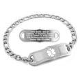 thumbnail image 1 of MedicEngraved Stainless Steel Custom Medical Alert Bracelet - 5mm Figaro Link, 1 of 7