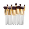thumbnail image 2 of Set de brochas de maquillaje profesionales con mango de madera, 10 unidades, 2 of 2