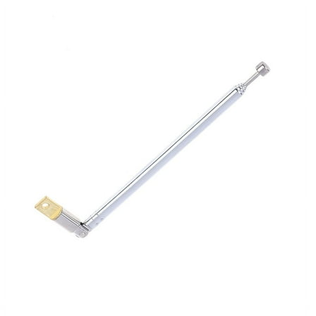 1Pc 37cm 5 Section Telescopic Stainless Steel AM FM Radio Universal Antenna