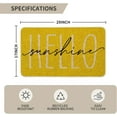thumbnail image 3 of Yellow Hello Sunshine Summer Decorative Doormat, Seasonal Spring Holiday Low-Profile Floor Mat Switch Mat for Indoor Outdoor 17 x 29 Inch, 3 of 6