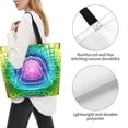 thumbnail image 4 of Color Logo Tool Band Tote Bags Reusable Women Shoulder Bag Grocery Bag Travel Beach Shopping Work Daily Handle Bag, 4 of 8