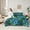Teal Green, variant on Homewish Tree Leaves Twin Bedding Sets 7-Piece for Teenagers,Botanical Theme Bedding Comforter Set Microfiber,Tropical Plants Breathable Sheet Sets,Ultra Soft Home Decor,Reversible