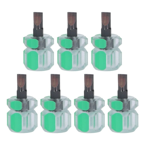 Lishi Ergonomic Non-slip Handle, 7pcs Stubby Flathead Screwdriver Set for Sewing Machine