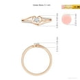 thumbnail image 6 of ANGARA Natural Diamond Heart Promise Ring in 14K Rose Gold for Women (Size-3.1mm | Color-G | Clarity-VS2) | April Birthstone, Birthday, Anniversary, Jewelry Gift for Women | Natural Diamond Ring, 6 of 10