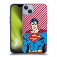 thumbnail image 1 of Head Case Designs Officially Licensed Superman DC Comics Vintage Fashion Stripes Soft Gel Case Compatible with Apple iPhone 14 Plus, 1 of 7