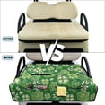 thumbnail image 6 of COEQINE Quilted Golf Cart Seat Blanket Cover, Includes Handle for Carrying When Folded, Universal Fit for EZGO Yamaha Club Car 2-Seaters, 4-Pocket Design, St Patricks Day Elegant Green Clover, 6 of 8