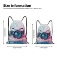 thumbnail image 2 of Sikiie Vintage Camera Splash Art Drawstring Backpack Drawstring Bags, Draw String Back Bag for Sports, Gym, Travel, Swimming, Beach-Small, 2 of 6