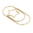 thumbnail image 3 of Lot de 40 trombones fantaisie style étoile, revêtement antirouille, multi-usages, mignons, pour la maison, l'école et le bureau, dorés, 3 of 4
