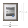 Mainstays 11x14 inch Matted to 8x10 inch Bevel Wide Rustic Gray Picture Frame
