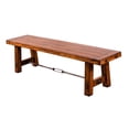 thumbnail image 1 of Sunny Designs Tuscany 18" Distressed Mahogany Wood Bench in Medium Brown, 1 of 9