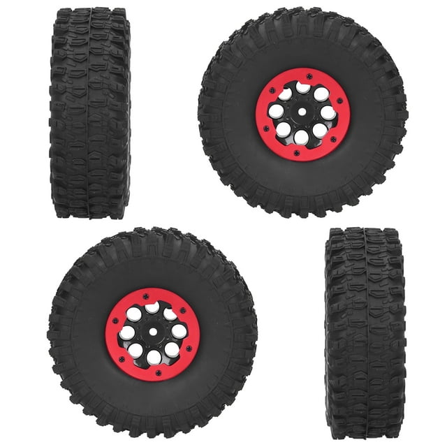 1.9in RC Wheel, Great Workmanship RC Racing Wheel 4Pcs Practical Shock Absorption for RC Racing for RC Car Blue,Red,Orange