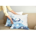 thumbnail image 2 of Ambesonne Ocean Throw Pillow Cover 2 Pack, Deep Sealife Creatures, 24", Navy Blue Aqua and White, 2 of 7