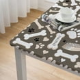 thumbnail image 4 of nygtbtfer Dog Paws Print Rectangle Table Cloth Stain and Wrinkle Resistant Spillproof Tablecloth  Vinyl Woven Decorative Table Cover for Dining Table Elastic Edge&nbsp;, 4 of 7