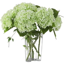 Nvzi 3 Pcs 21in Artificial Hydrangea Flower Large Natural Lifelike Real Touch Hydrangea Flower(Green)
