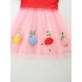 thumbnail image 5 of Bellafa 2-7T Girls Tulle Dresses Toddler Long Sleeve Sparkle Tutu Dress Kids Applique Party Dresses Christmas Gifts, 5 of 8