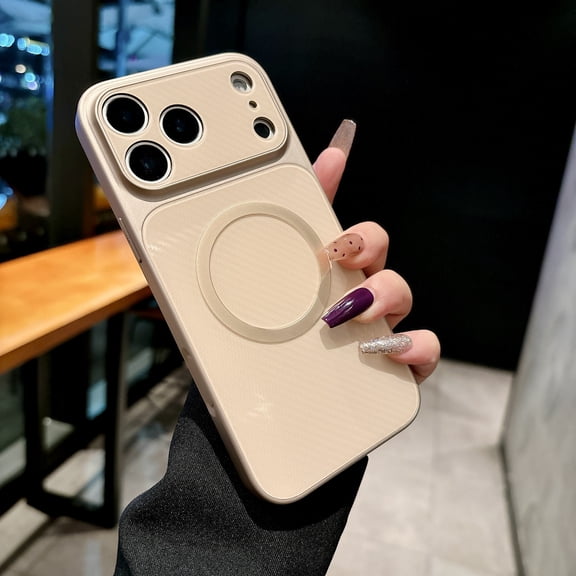 Magnetic Case Compatible with iPhone 13 Pro Max, Ultra Slim Lightweight Shockproof Protective Anti-Scratch Wireless Charging Thin Fit Stylish Fashion Phone Cover for Men & Women, Gold