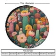 thumbnail image 2 of Camping Spare Tire Cover Whisper of Cactus Weatherproof Wheel Protectors Green Cactus Tire Cover for Travel Trailer Camper Truck SUV Camper 12inch, 2 of 8